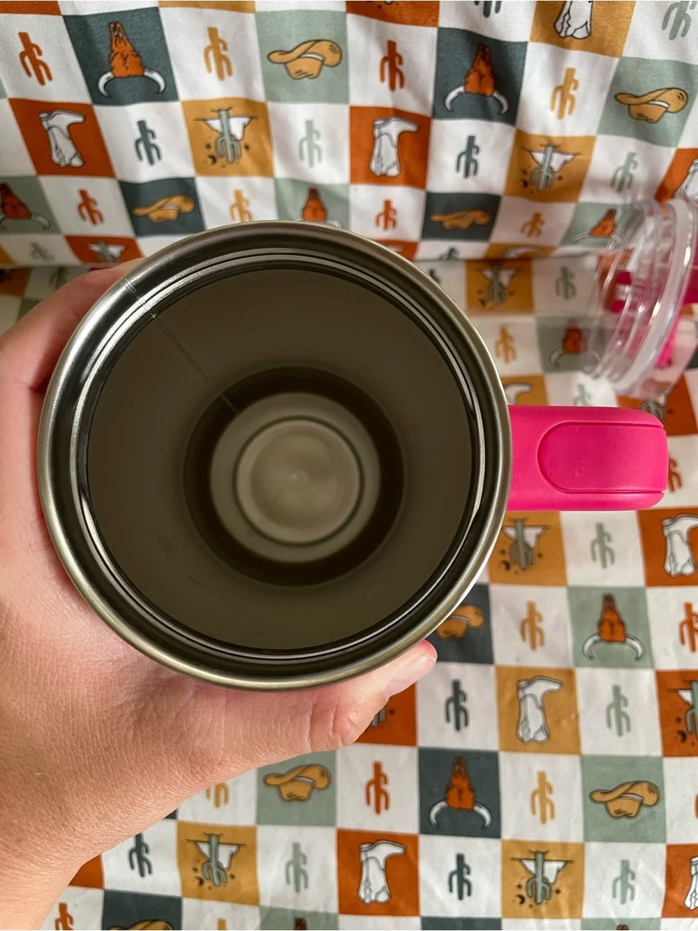 Stanley Hot Pink 40 oz Cup with Handle and Clear Lid - Picture 7 of 8